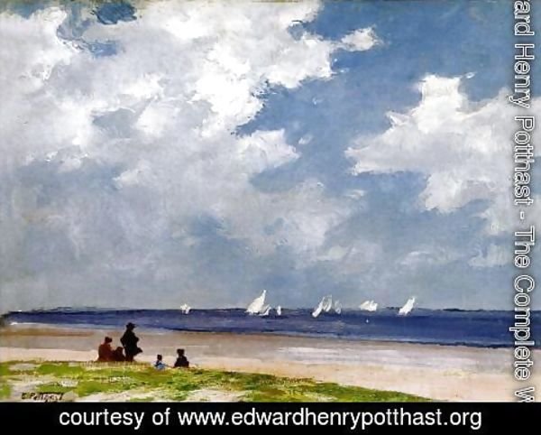 Edward Henry Potthast - Sailboats off Far Rockaway
