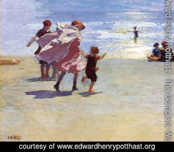 Edward Henry Potthast - Brighton Beach