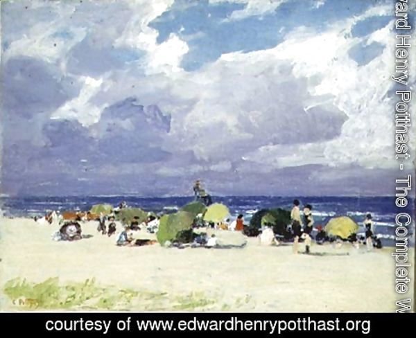 Edward Henry Potthast - Purple Beach Scene