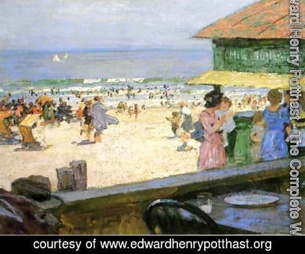 Edward Henry Potthast - Beach Scene I