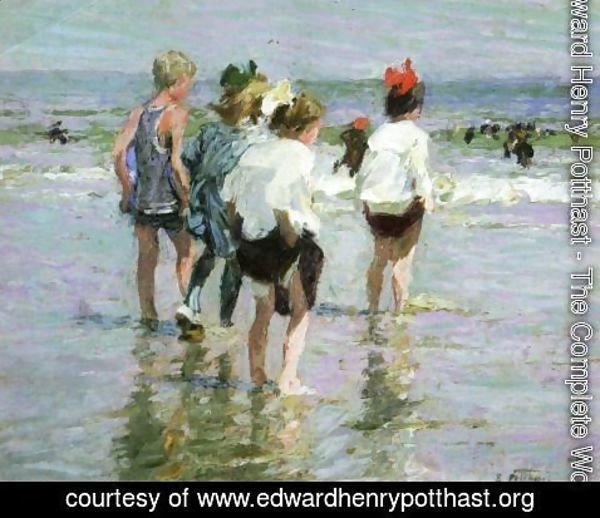 Edward Henry Potthast - Summer Day, Brighton Beach