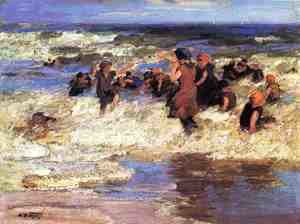 Edward Henry Potthast - Surf Bathing
