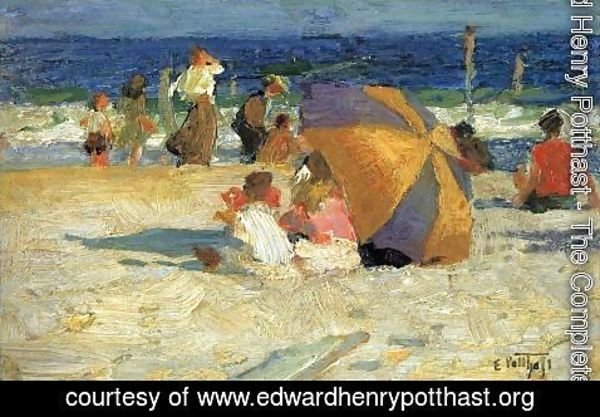 Edward Henry Potthast - Beach Umbrella