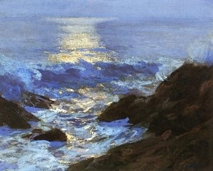 Edward Henry Potthast - Seascape Moonlight