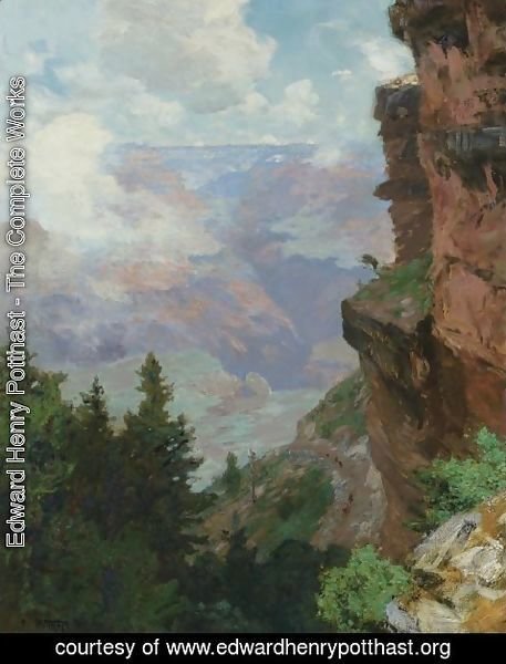 Edward Henry Potthast - Bright Angel Trail, Grand Canyon