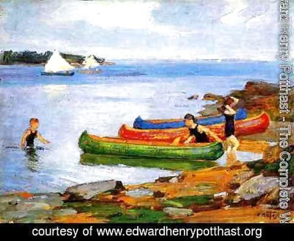 Edward Henry Potthast - Canoeing 2
