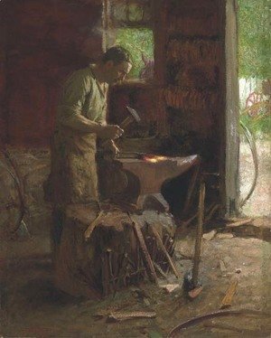 Edward Henry Potthast - The Blacksmith