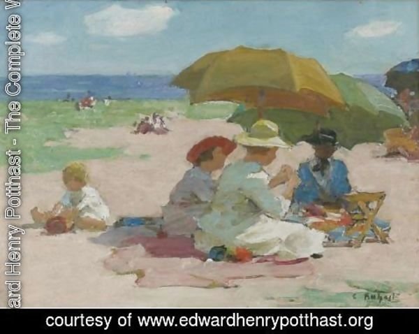 Edward Henry Potthast - At The Beach 3