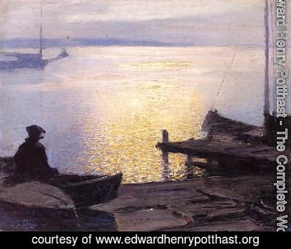 Edward Henry Potthast - Along the Mystic River