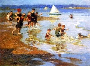 Children at Play on the Beach