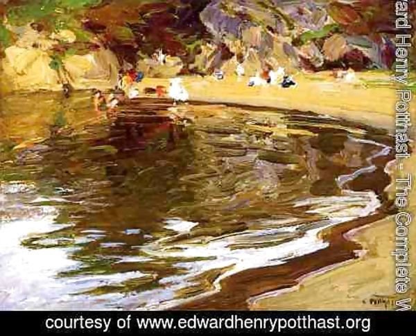 Edward Henry Potthast - Bathers in a Cove