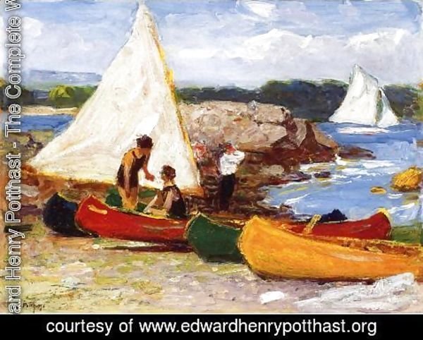 Edward Henry Potthast - Canoeing
