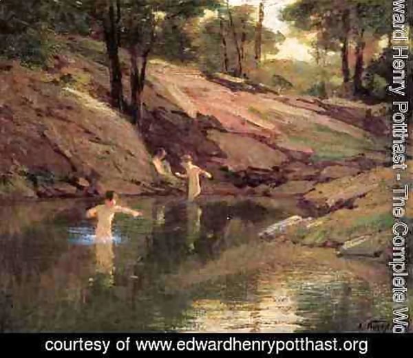 Edward Henry Potthast - The Swimming Hole