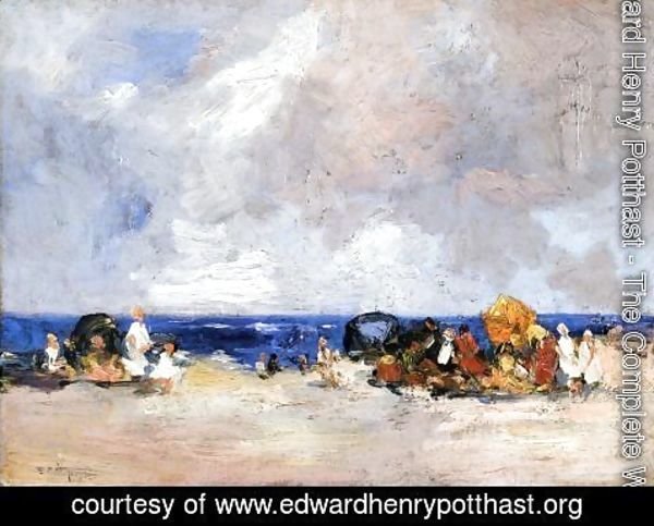 Edward Henry Potthast - A Day at the Beach