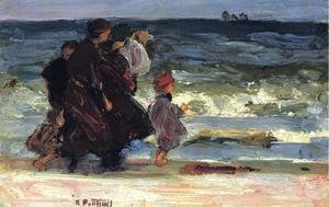 Edward Henry Potthast - A Family at the Beach