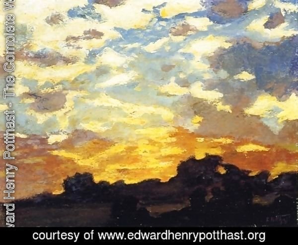 Edward Henry Potthast - Golden Sunset