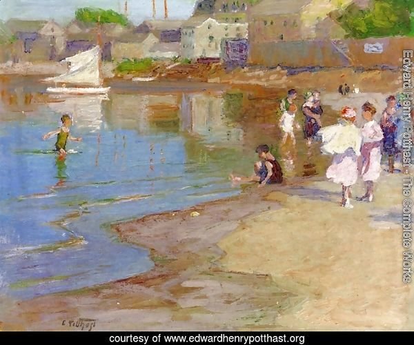 Children Playing at the Beach