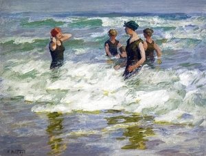 Edward Henry Potthast - Bathers in the Surf I