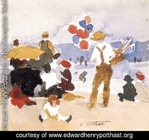 Edward Henry Potthast - Beach Scene IV