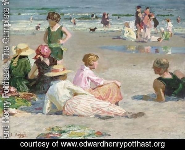 Edward Henry Potthast - Manhattan Beach